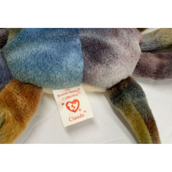 Ty Beanie Babies Lot Claude the Crab, Scaly the Lizard, Rainbow the Chameleon - Picture 4 of 12